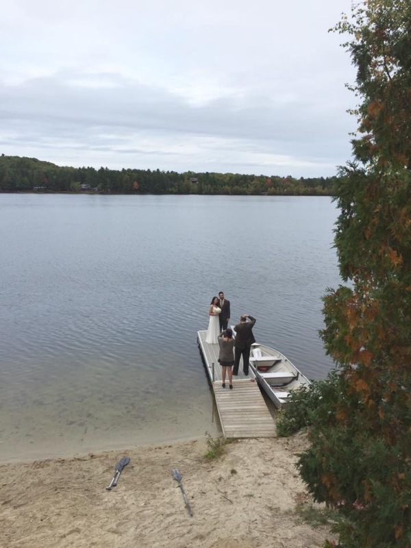 Rustic Airbnb cabin wedding in rural Maine